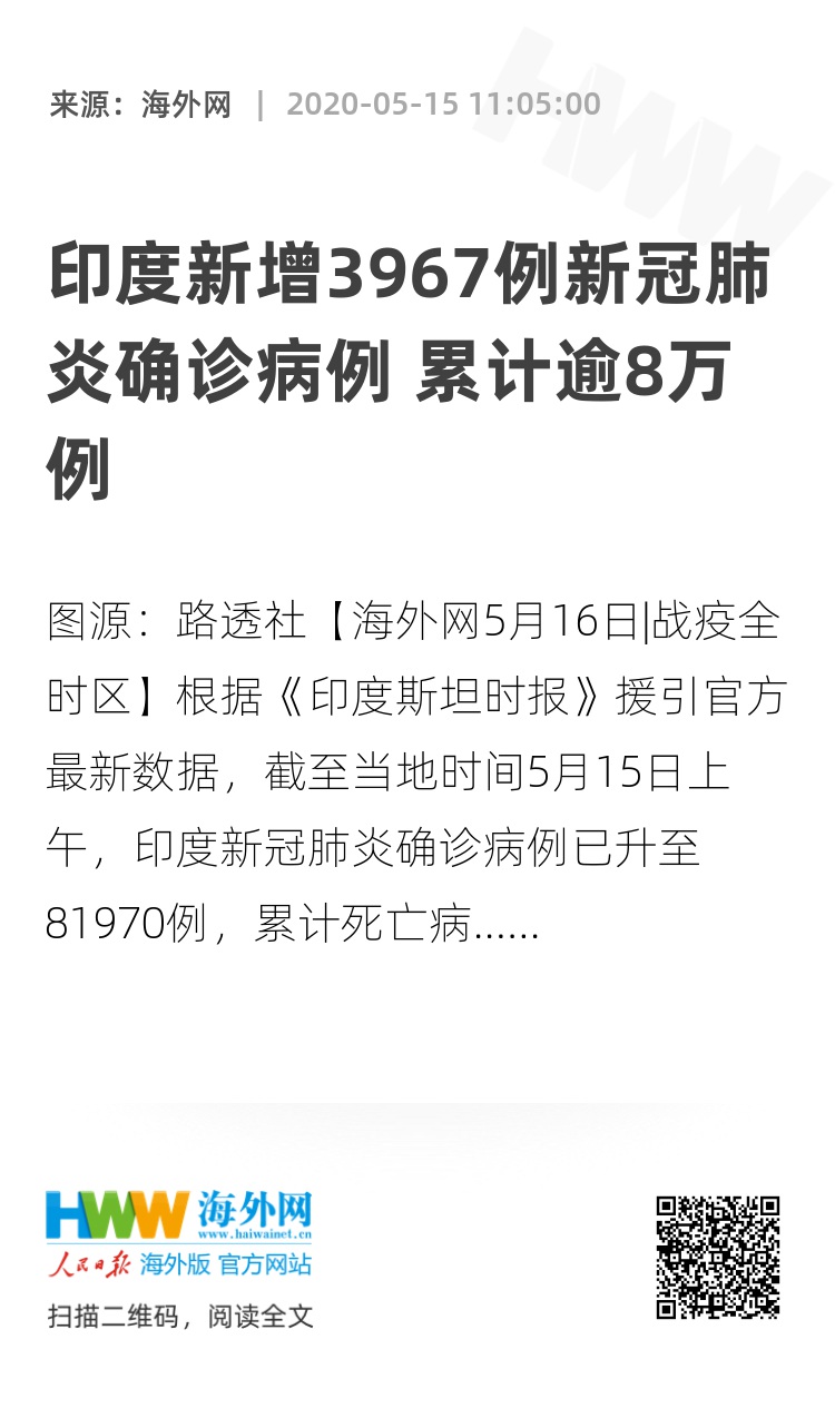 印度新型肺炎最新动态更新及概况